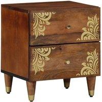 Berkfield Home Bedside Cabinets 2 pcs 40x33, 5x46 cm Solid Wood Mango in Brown