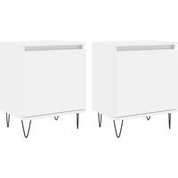 Berkfield Home Bedside Cabinets 2 pcs White 40x30x50 cm Engineered Wood | Size: 40 x 30 x 50 cm