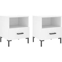 Berkfield Home Bedside Cabinets 2 pcs White 40x35x47.5 cm Engineered Wood