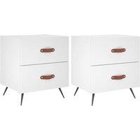 Berkfield Home Bedside Cabinets 2 pcs White 40x35x47.5 cm Engineered Wood