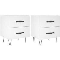 Berkfield Home Bedside Cabinets 2 pcs White 40x35x47.5 cm Engineered Wood