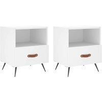 Berkfield Home Bedside Cabinets 2 pcs White 40x35x47.5 cm Engineered Wood