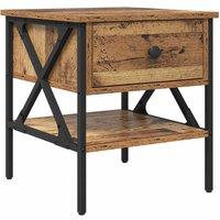 Berkfield Home Bedside Table Old Wood 40x42x45 cm Engineered Wood in Brown | Size: 40 x 42 x 45 cm