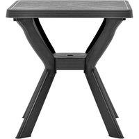 Berkfield Home Bistro Table Anthracite 70x70x72 cm Plastic in Black | Size: 70 x 70 x 72 cm