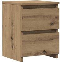 Berkfield Home Bedside Cabinet Aritisan Oak 30x30x40 cm Engineered Wood in Brown | Size: 30 x 30 x 40 cm