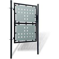 Berkfield Home Black Single Door Fence Gate 100 x 200 cm