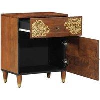 Berkfield Home Bedside Table Honey brown Solid wood 50 x 33 x 60 cm Durable