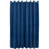 Berkfield Home Blackout Curtain with Metal Rings Velvet Dark Blue 290x245 cm