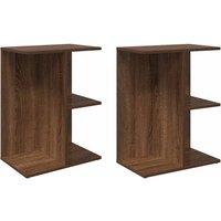 Berkfield Home Bedside Tables 2 pcs Brown Oak 46.5x29x61 cm Engineered Wood