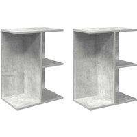 Berkfield Home Bedside Tables 2 pcs Concrete Grey 46.5x29x61 cm Engineered Wood