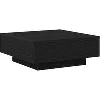 Berkfield Home Black Oak Coffee Table - 80x80x31 cm Made of Engineered Wood | Size: 80 x 80 x 31 cm