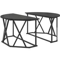 Berkfield Home Black Oak Coffee Table 80x80x42 cm Made of Engineered Wood | Size: 80 x 80 x 42 cm