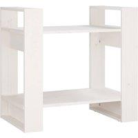 Berkfield Home Book Cabinet/Room Divider White 60x35x57 cm Solid Wood Pine | Size: 60 x 35 x 57 cm
