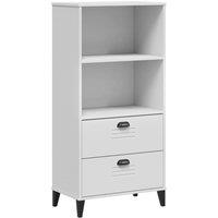 Berkfield Home Bookcase VIKEN White 60x35x123 cm Engineered Wood | Size: 60 x 35 x 123 cm