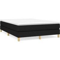Berkfield Home Box Spring Bed Frame Black 135x190 cm Double Fabric