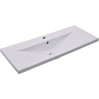Berkfield Home Built-in Basin 101x39.5x18.5 cm Ceramic White