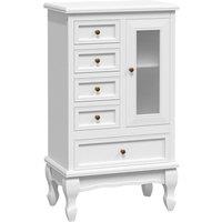 Berkfield Home Cabinet with 5 Drawers 2 Shelves White