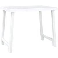 Berkfield Home Camping Table White 79x56x64 cm PP Wooden Look | Size: 79 x 56 x 64 cm