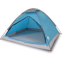 Berkfield Home Camping Tent Dome 4-Person Blue Waterproof