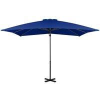 Berkfield Home Cantilever Umbrella with Aluminium Pole Azure Blue 250x250 cm