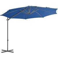 Berkfield Home Cantilever Umbrella with Steel Pole Azure Blue 300 cm