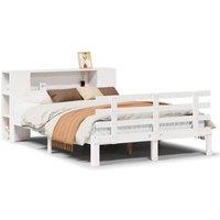 Berkfield Home Bookcase Bed without Mattress White 140x200cm Solid Wood Pine | Size: 140x200 cm