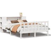 Berkfield Home Bookcase Bed without Mattress White 160x200 cm Solid Wood Pine