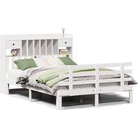 Berkfield Home Bookcase Bed without Mattress White 160x200 cm Solid Wood Pine