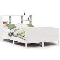 Berkfield Home Bookcase Bed without Mattress White 160x200cm Solid Wood Pine | Size: 160x200 cm
