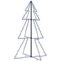 Berkfield Home Christmas Cone Tree 160 LEDs Indoor & Outdoor 78x120 cm in Blue