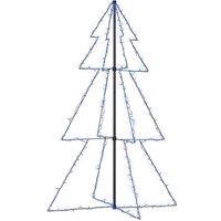 Berkfield Home Christmas Cone Tree 200 LEDs Indoor & Outdoor 98x150 cm in Blue