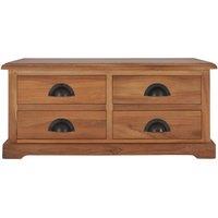 Berkfield Home Coffee Table 68x68x30 cm Solid Teak Wood in Brown | Size: 68 x 68 x 30 cm