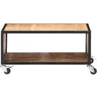 Berkfield Home Coffee Table 70x70x32 cm Solid Acacia Wood in Brown | Size: 70 x 70 x 32 cm
