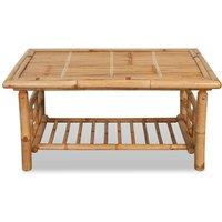 Berkfield Home Coffee Table Bamboo 90x50x45 cm in Brown | Size: 90 x 50 x 45 cm