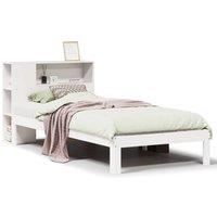 Berkfield Home Bookcase Bed without Mattress White 90x190 cm Single Solid Wood Pine