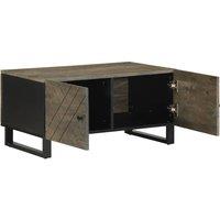 Berkfield Home Coffee Table Black 80x50x40 cm Solid Wood Mango | Size: 80 x 50 x 40 cm