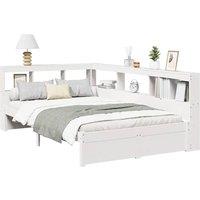 Berkfield Home Bookcase Bed without Mattress White 90x190 cm Solid Wood Pine