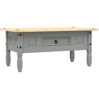 Berkfield Home Coffee Table Mexican Pine Corona Range Grey 100x55x45 cm | Size: 100 x 55 x 45 cm