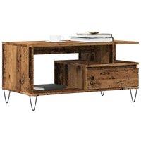 Berkfield Home Coffee Table Old Wood 90x49x45 cm Engineered Wood in Brown | Size: 90 x 49 x 45 cm