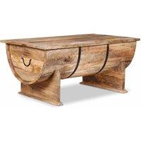 Berkfield Home Coffee Table Solid Mango Wood 88x50x40 cm in Brown | Size: 88 x 50 x 40 cm