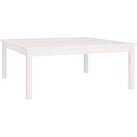 Berkfield Home Coffee Table White 100x100x40 cm Solid Wood Pine | Size: 100 x 100 x 40 cm
