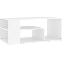 Berkfield Home Coffee Table White 100x50x40 cm Engineered Wood | Size: 100 x 50 x 40 cm