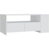 Berkfield Home Coffee Table White 102x55x42 cm Engineered Wood | Size: 102 x 55 x 42 cm