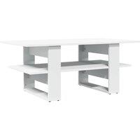Berkfield Home Coffee Table White 102x55x42 cm Engineered Wood | Size: 102 x 55 x 42 cm