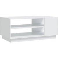Berkfield Home Coffee Table White 102x55x43 cm Engineered Wood | Size: 102 x 55 x 43 cm