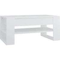 Berkfield Home Coffee Table White 102x55x45 cm Engineered Wood | Size: 102 x 55 x 45 cm