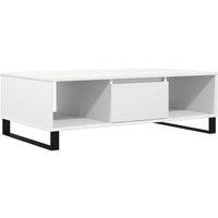 Berkfield Home Coffee Table White 104x60x35 cm Engineered Wood | Size: 104 x 60 x 35 cm
