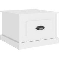 Berkfield Home Coffee Table White 50x50x35 cm Engineered Wood | Size: 50 x 50 x 35 cm