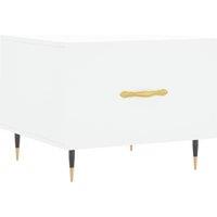 Berkfield Home Coffee Table White 50x50x40 cm Engineered Wood | Size: 50 x 50 x 40 cm