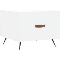 Berkfield Home Coffee Table White 50x50x40 cm Engineered Wood | Size: 50 x 50 x 40 cm